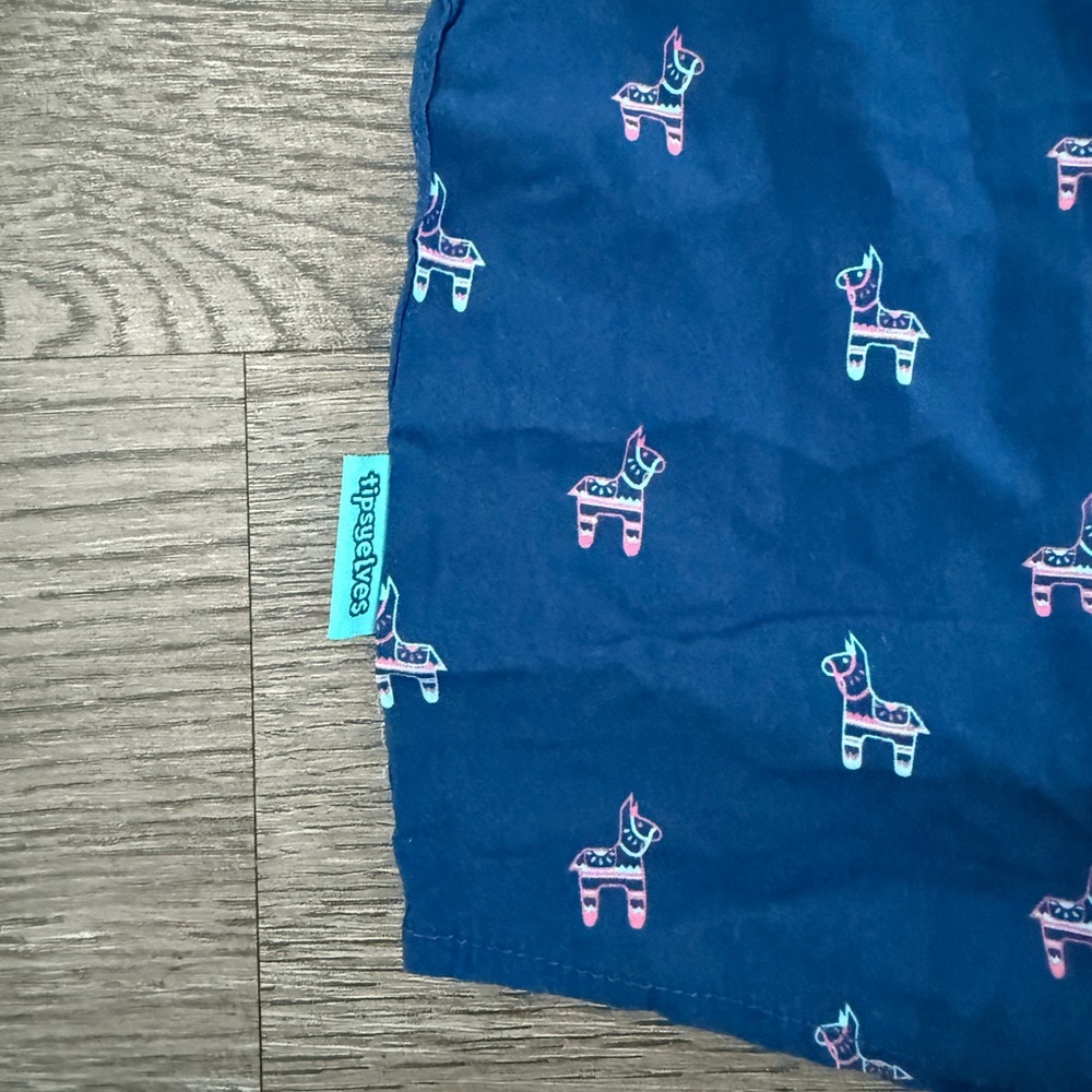 Tipsy Elves Neon Pinata Hawaiian Shirt - Size M - Navy Blue - NWOT - Picture 7 of 12